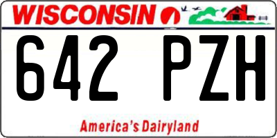 WI license plate 642PZH