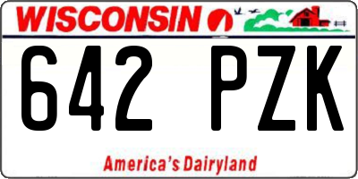 WI license plate 642PZK