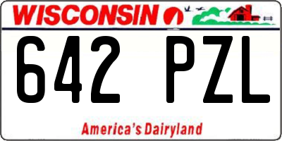 WI license plate 642PZL