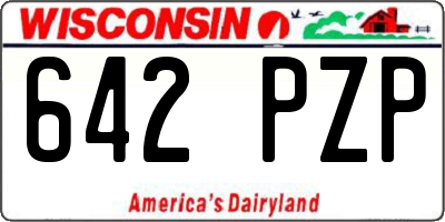 WI license plate 642PZP