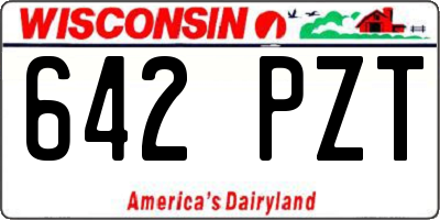 WI license plate 642PZT