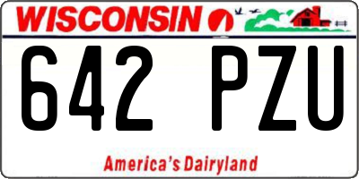 WI license plate 642PZU