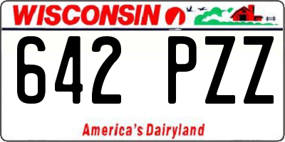 WI license plate 642PZZ