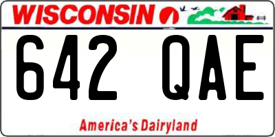 WI license plate 642QAE