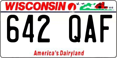 WI license plate 642QAF