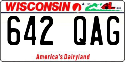WI license plate 642QAG