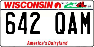 WI license plate 642QAM