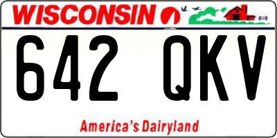 WI license plate 642QKV