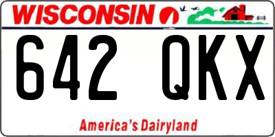 WI license plate 642QKX