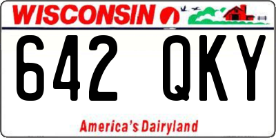 WI license plate 642QKY