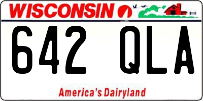 WI license plate 642QLA