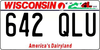 WI license plate 642QLU