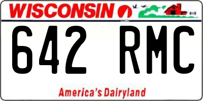 WI license plate 642RMC