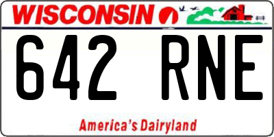 WI license plate 642RNE