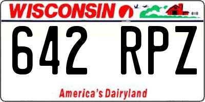 WI license plate 642RPZ