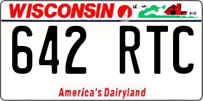WI license plate 642RTC