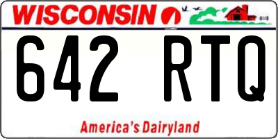 WI license plate 642RTQ