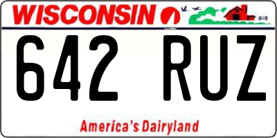 WI license plate 642RUZ