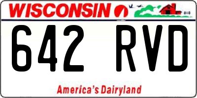 WI license plate 642RVD