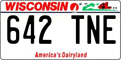 WI license plate 642TNE