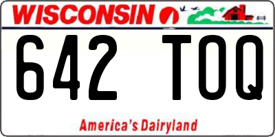 WI license plate 642TOQ