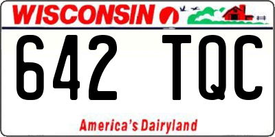 WI license plate 642TQC