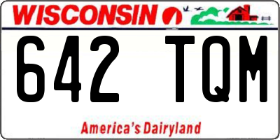 WI license plate 642TQM