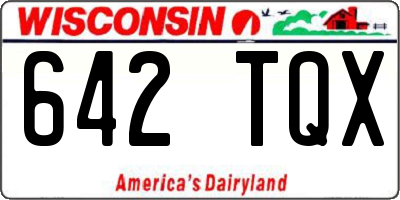 WI license plate 642TQX