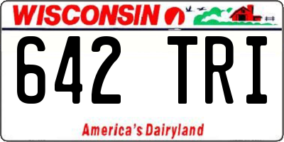 WI license plate 642TRI