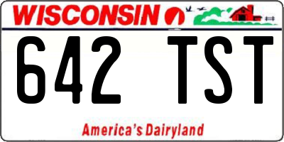 WI license plate 642TST