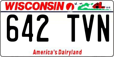 WI license plate 642TVN