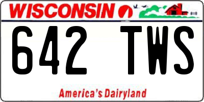 WI license plate 642TWS
