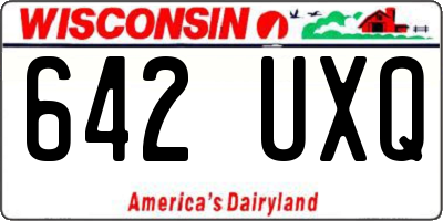 WI license plate 642UXQ