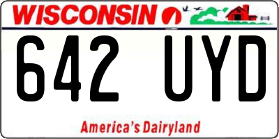 WI license plate 642UYD