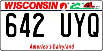 WI license plate 642UYQ