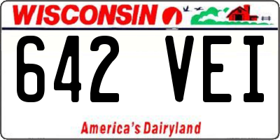 WI license plate 642VEI