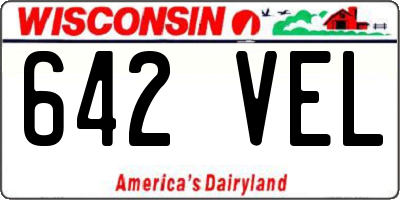 WI license plate 642VEL