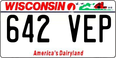 WI license plate 642VEP