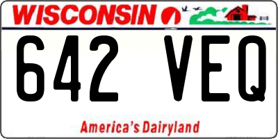 WI license plate 642VEQ