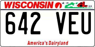 WI license plate 642VEU
