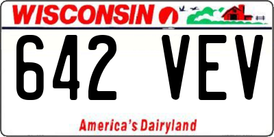 WI license plate 642VEV