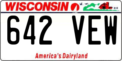WI license plate 642VEW