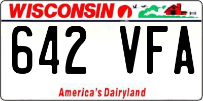 WI license plate 642VFA