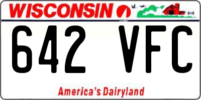 WI license plate 642VFC
