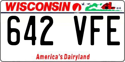 WI license plate 642VFE