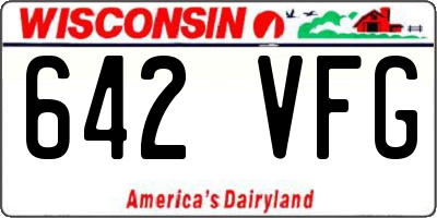 WI license plate 642VFG