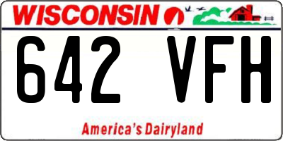 WI license plate 642VFH