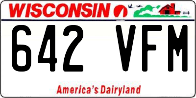 WI license plate 642VFM