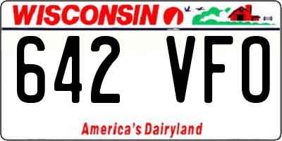 WI license plate 642VFO