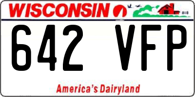WI license plate 642VFP